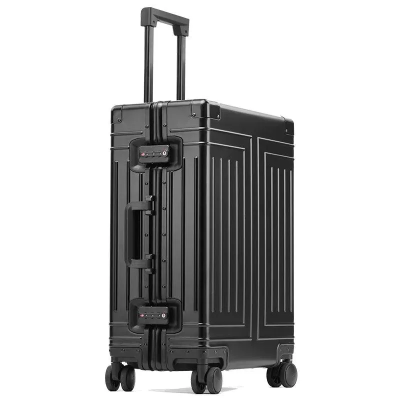 100% Aluminum-Magnesium Alloy Rolling Travel Suitcase