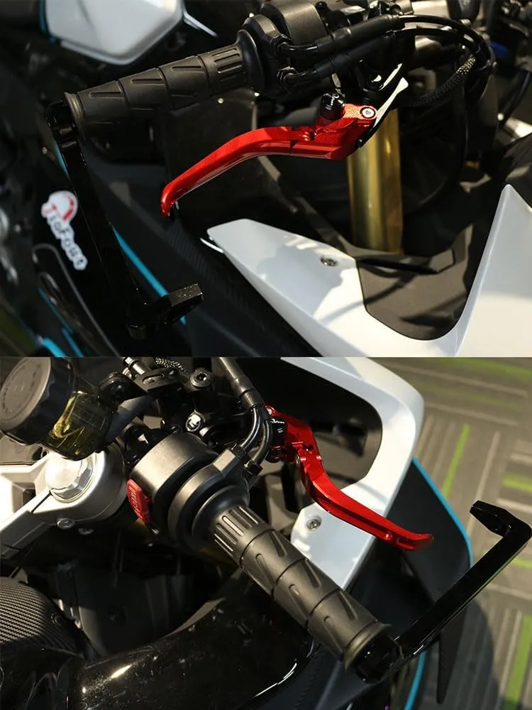 Adjustable Brake Levers for CFMOTO 450SS 450SR 2021-2023 450NK 450 CL-C 2023-2024 Folding Clutch Handles (Folding-Black with Gold)
