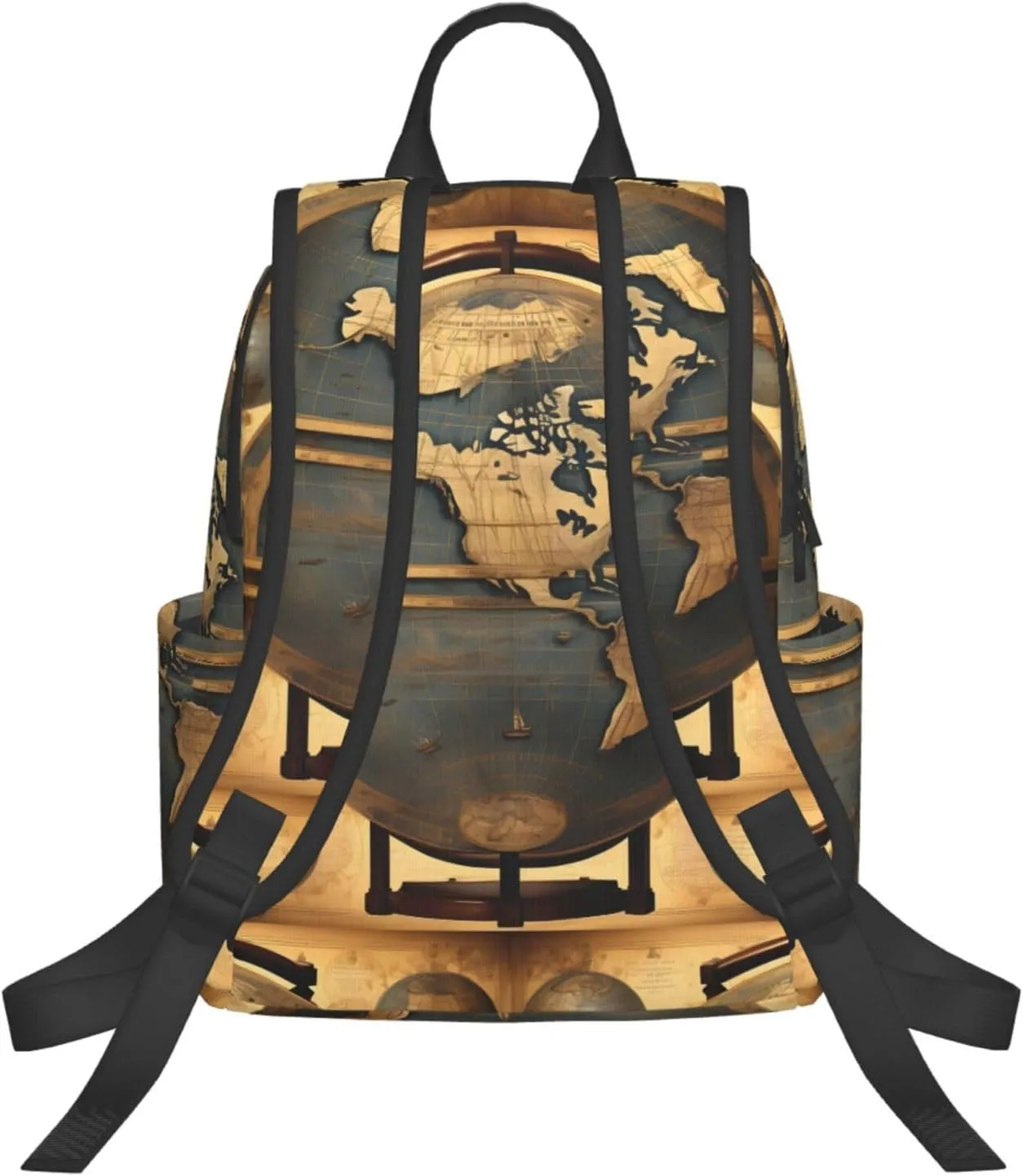 Ancient World Globe print Lightweight Laptop Backpack Travel Daypack Bookbag for Women Men for Travel Work