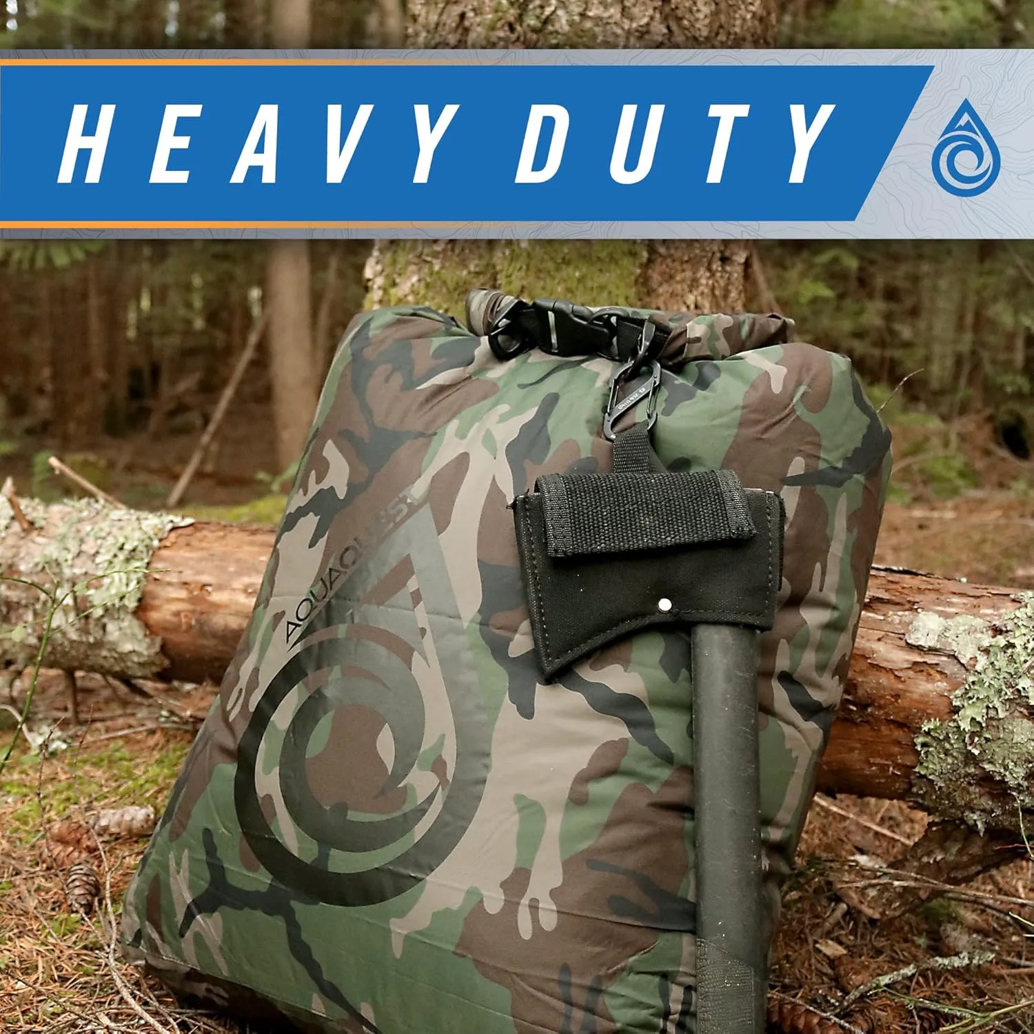 AquaQuest Rogue Dry Bags - 100% Waterproof - 100 L, Woodland Camo