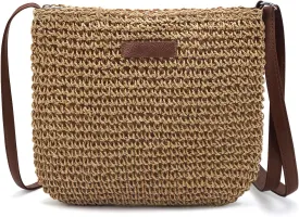 Ayieyill Straw Clutch Bags for Women Shoulder Bag Crossbody Bag Summer Beach Straw Bag Hand-Woven