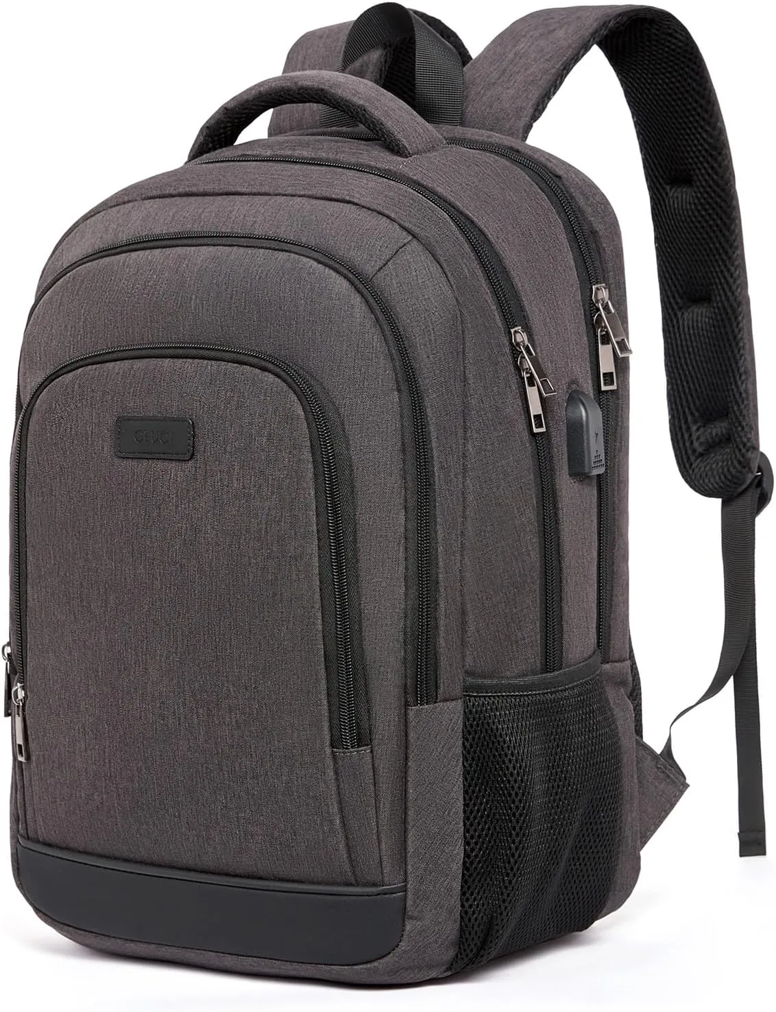 CLUCI Laptop Backpack for Men Women School Backpack College Bookbag for Men Water Resistant Travel Work Backpacks Fits 15.6" Laptop Business Computer Bag with USB Charging Port Black