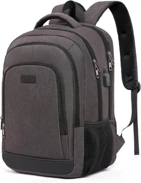 CLUCI Laptop Backpack for Men Women School Backpack College Bookbag for Men Water Resistant Travel Work Backpacks Fits 15.6" Laptop Business Computer Bag with USB Charging Port Black