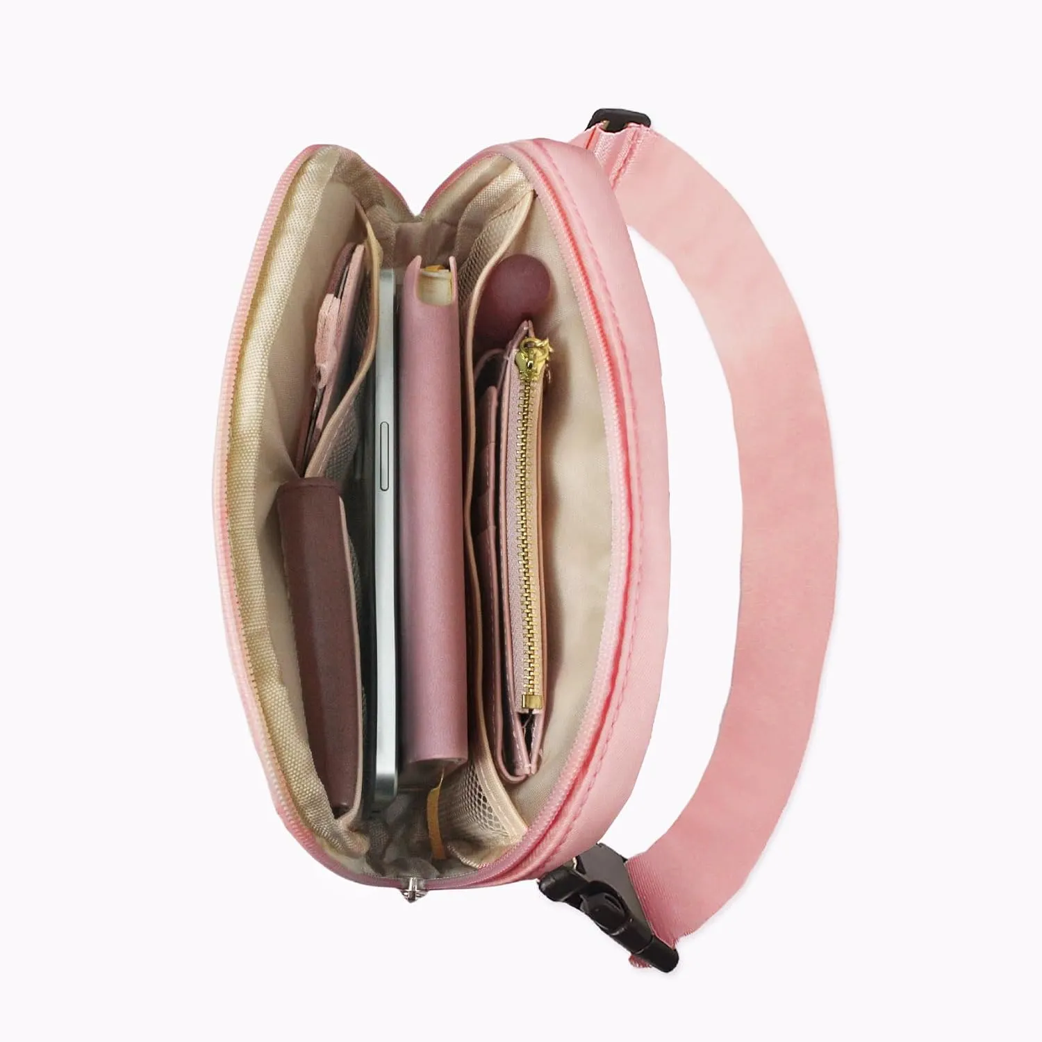 COSHAYSOO Initial Belt Bag Small Waist Fanny Pack Crossbody Purse Trendy with Preppy Letter Patch, Cute Gifts for Runners Traveller Women Dancer Girl Trip Favors Carrying All Purpose Pouch Pink (H)