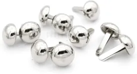 CRAFTMEMORE Round Brads Purse Feet Handbag Nailheads Spike Prong Studs 15MM 18MM 20MM 22MM 50 PCS (20 mm (13/16"), Silver)