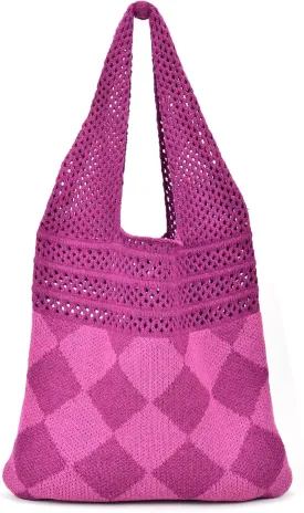Crochet Tote Bag for Women Summer Beach Woven Bag Knit Shoulder Handbags Aesthetic Large Boho Bag