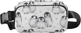 Cute Baby Penguins Fanny Pack for Women Men Crossbody Belt Bag Fashion Waist Packs Purse with Adjustable Strap Bumbags for Outdoors Shopping Traveling