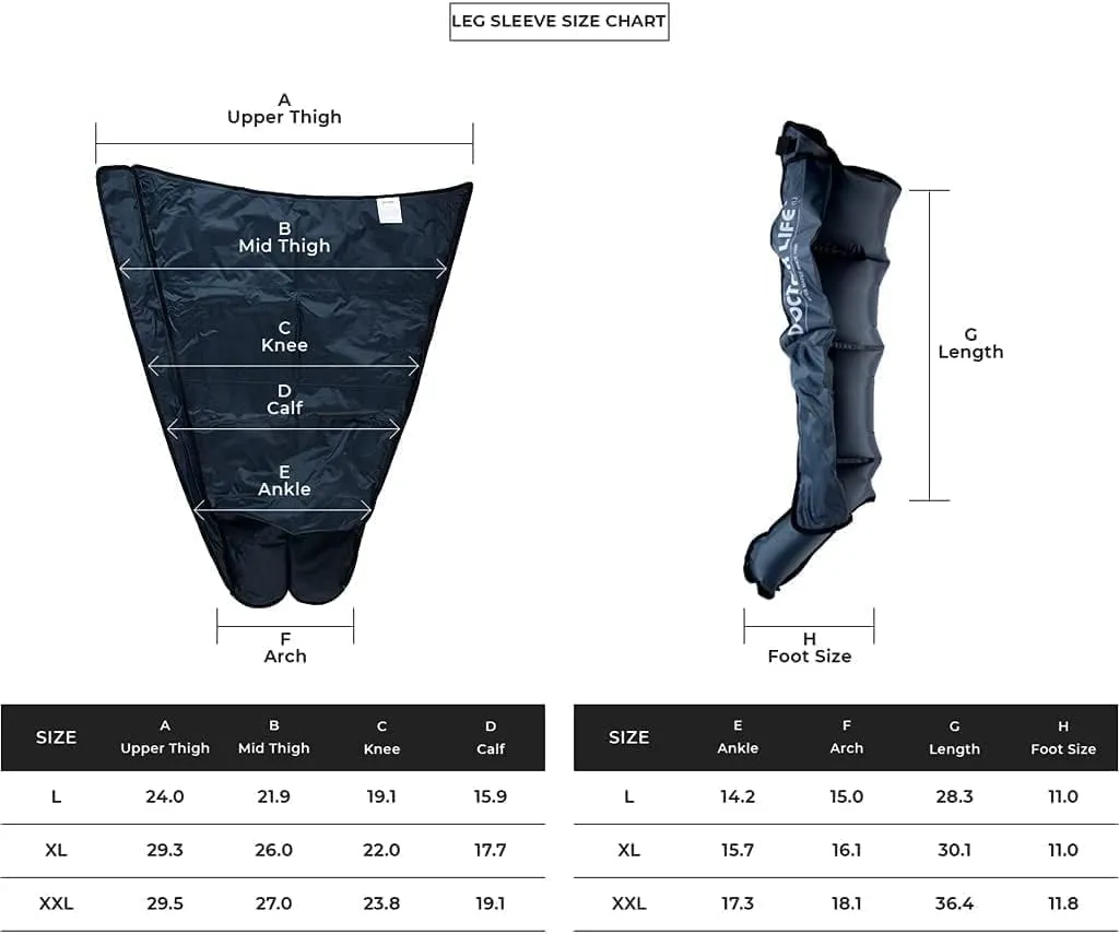 DOCTOR LIFE LX9max - Sequential Air Compression Recovery System : Device   Legs (XL)   Carry Bag, FSA-HSA Approved