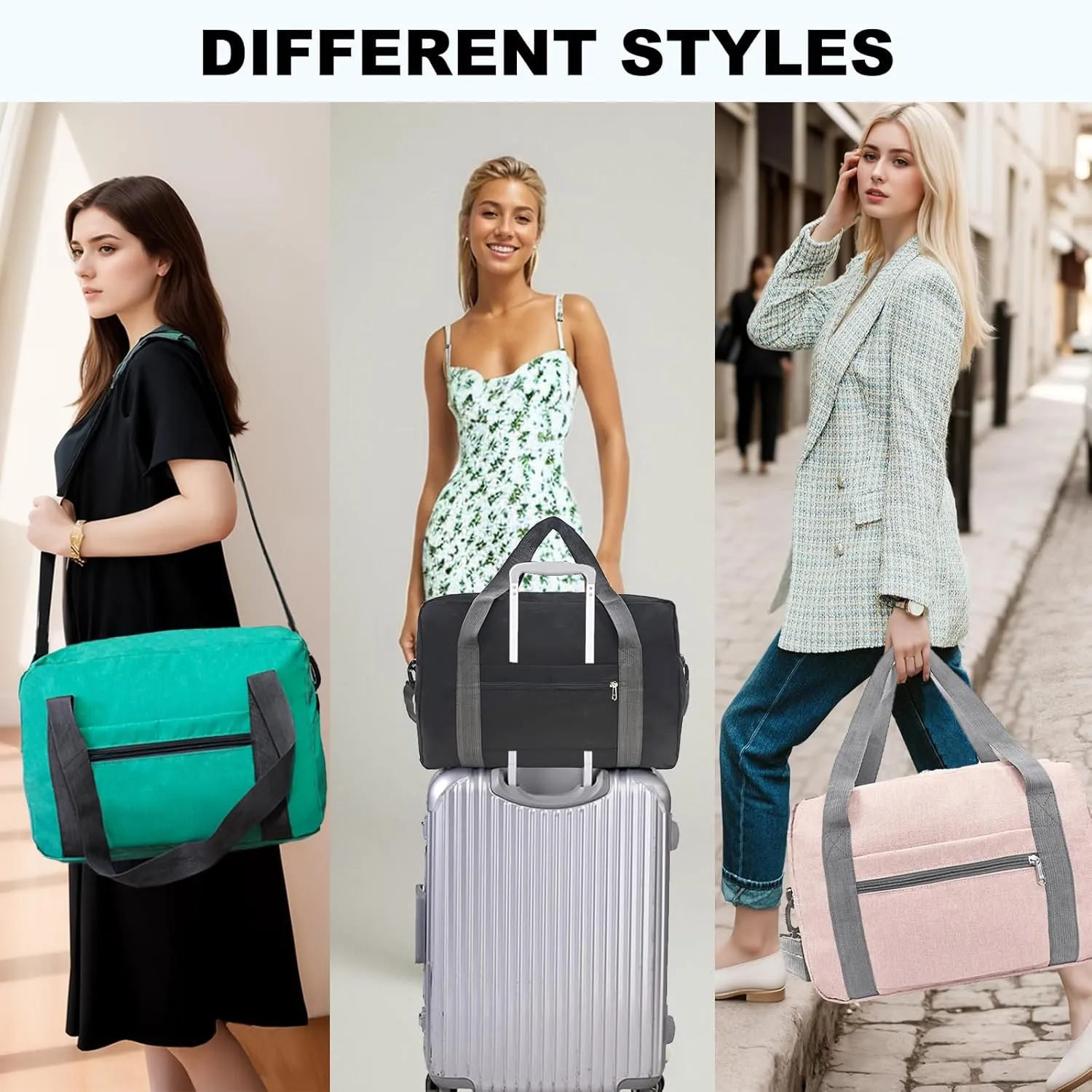 For Spirit Airlines Personal Item Bag 18x14x8 in Underseat Carry-on Luggage foldable Travel Duffle Bag for Airplanes(30L, Teal)