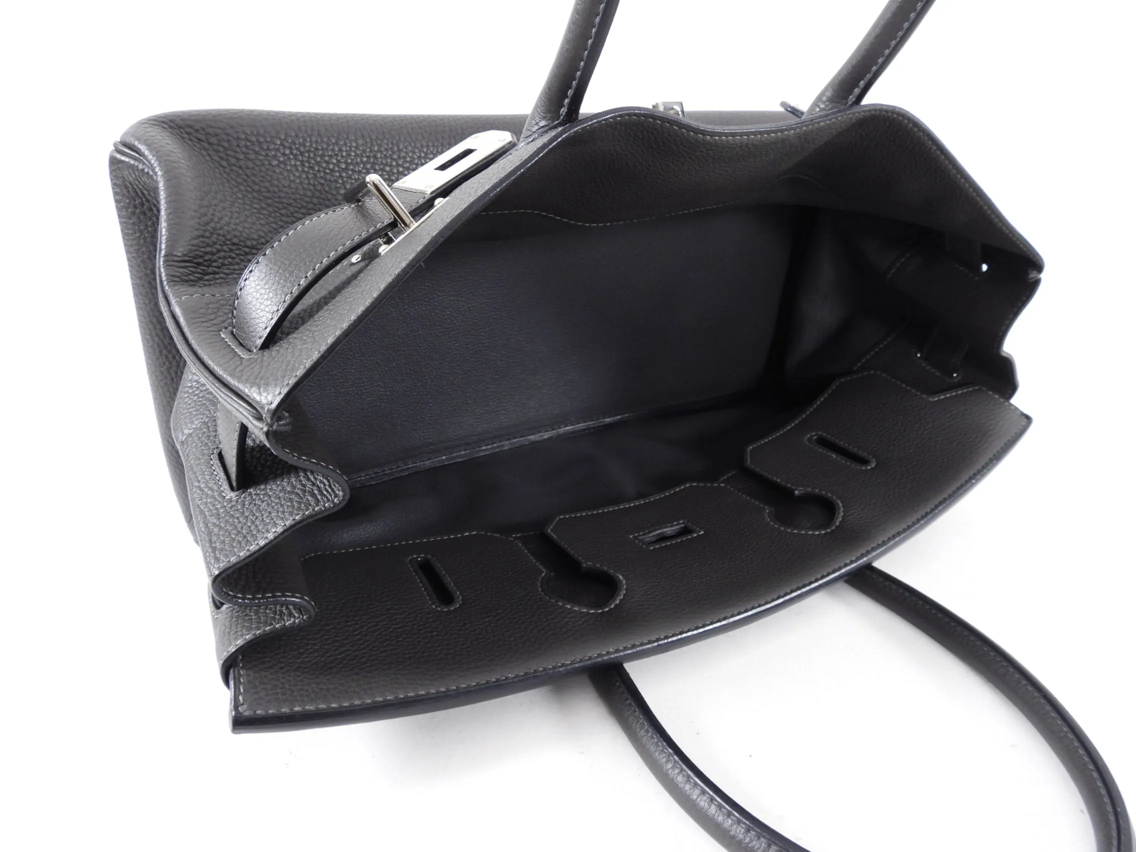 Hermes JPG Shoulder Birkin Graphite Clemence