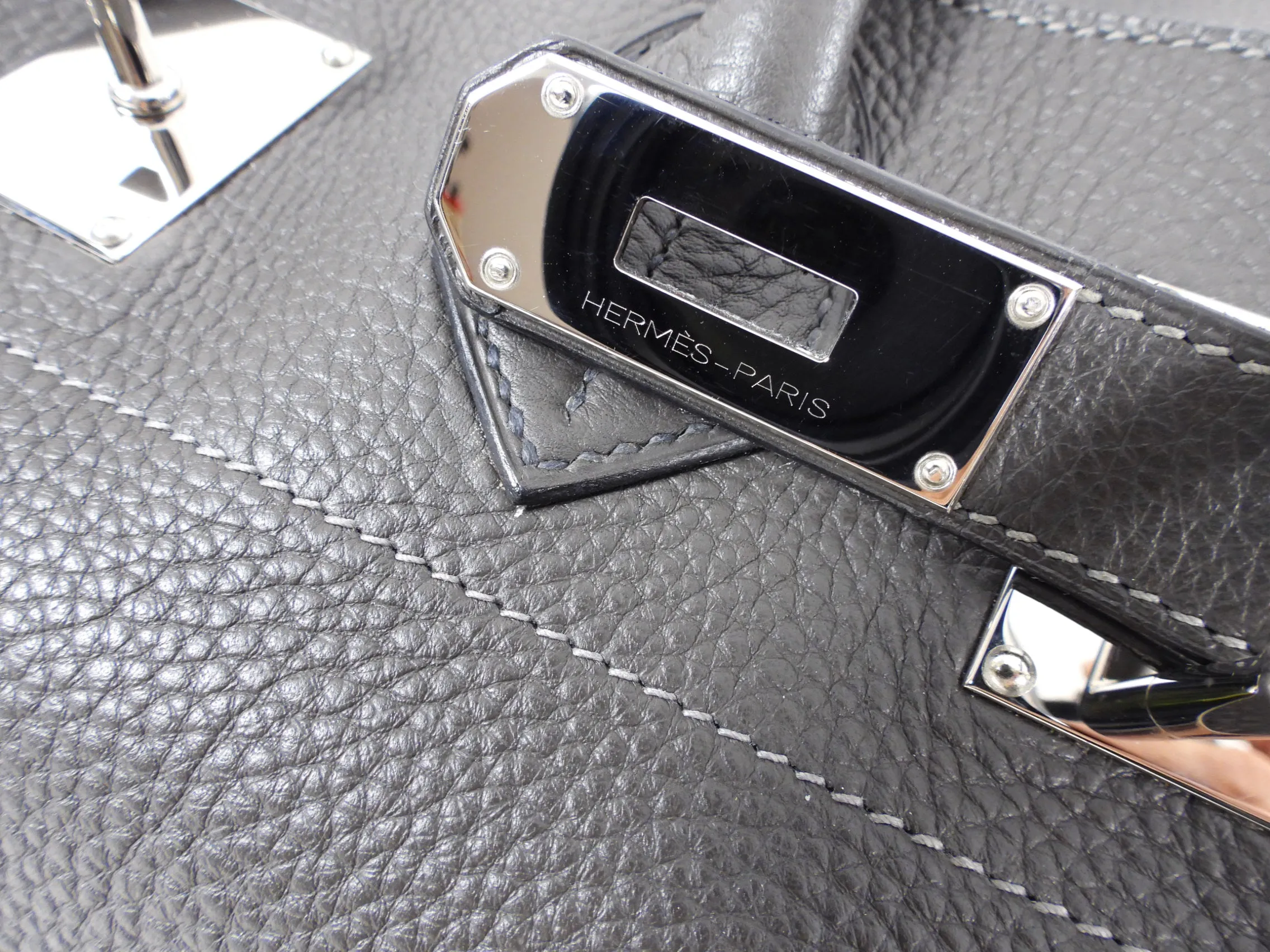 Hermes JPG Shoulder Birkin Graphite Clemence