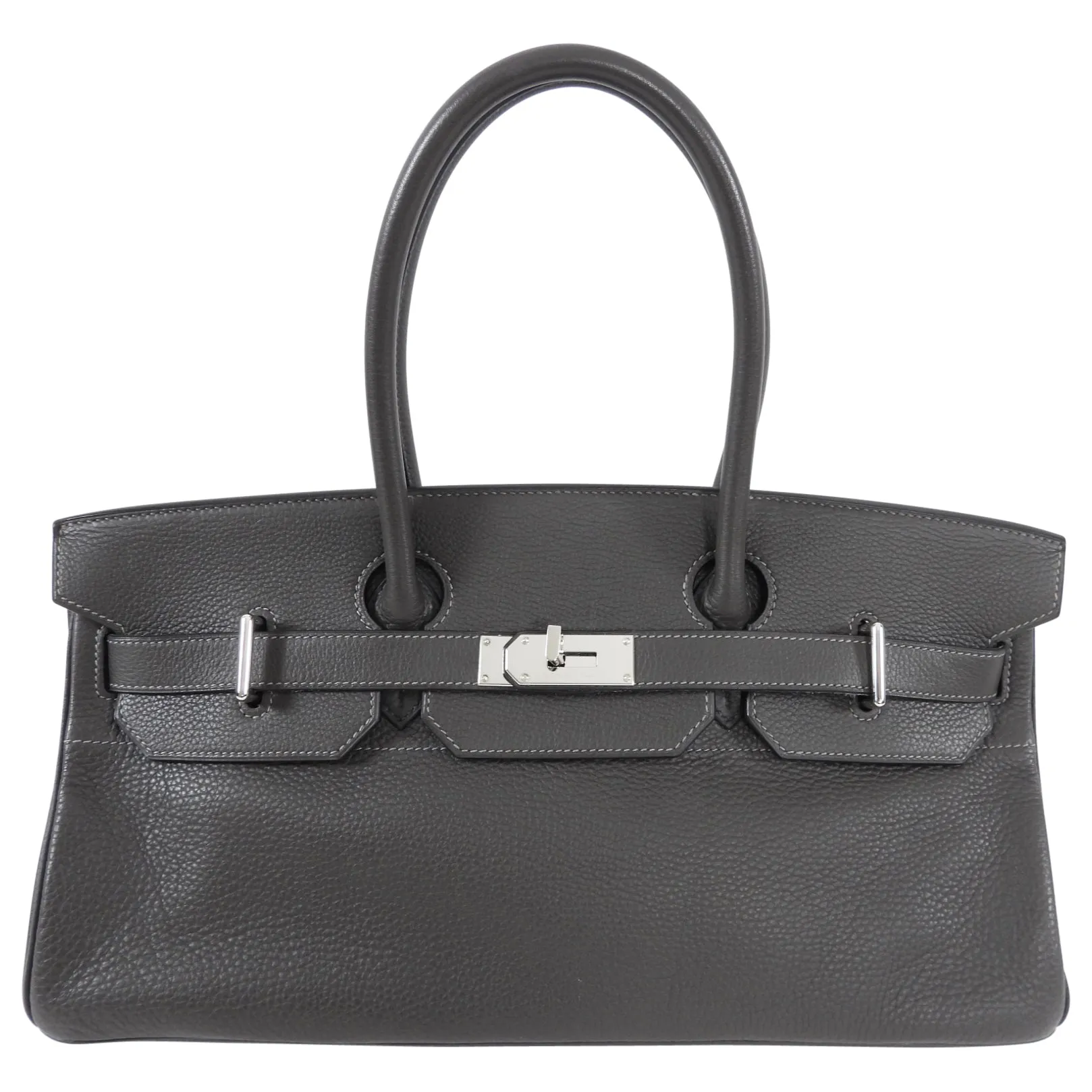 Hermes JPG Shoulder Birkin Graphite Clemence