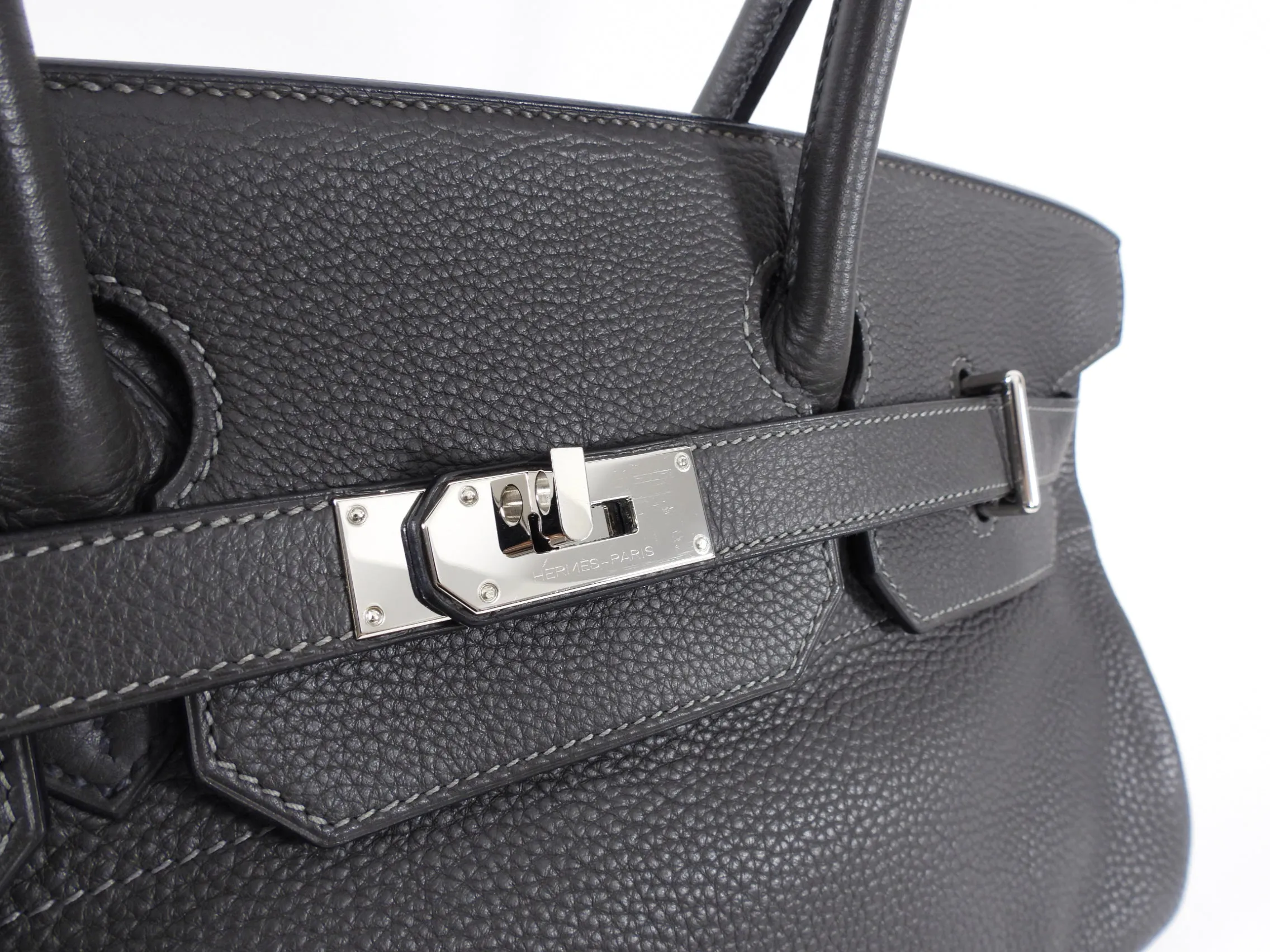 Hermes JPG Shoulder Birkin Graphite Clemence