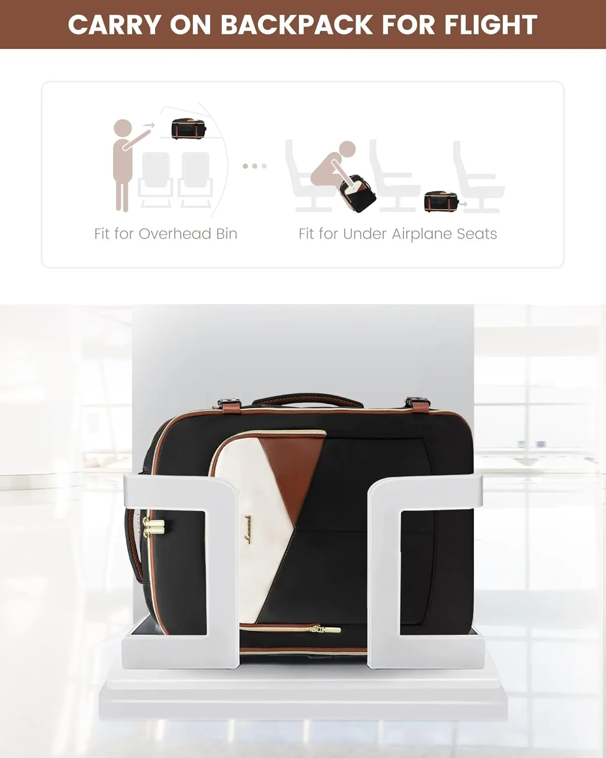 LOVEVOOK Large Travel Backpack for Women&Men,TSA Carry on Backpack for Airplanes with 3 Packing Cubes,Personal Item Bag Fit 17" Laptop,40L Waterproof Essentials Airline Approved Luggage