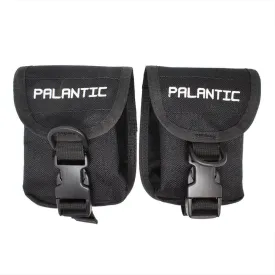 Palantic Scuba Diving Trim Weight Pockets with QR Buckles (1 Pair)  Adjustable for Tank or Waist Belt, 5lb Capacity, Black, Cordura Fabric for Optimal Weight Distribution & in-Water Stability