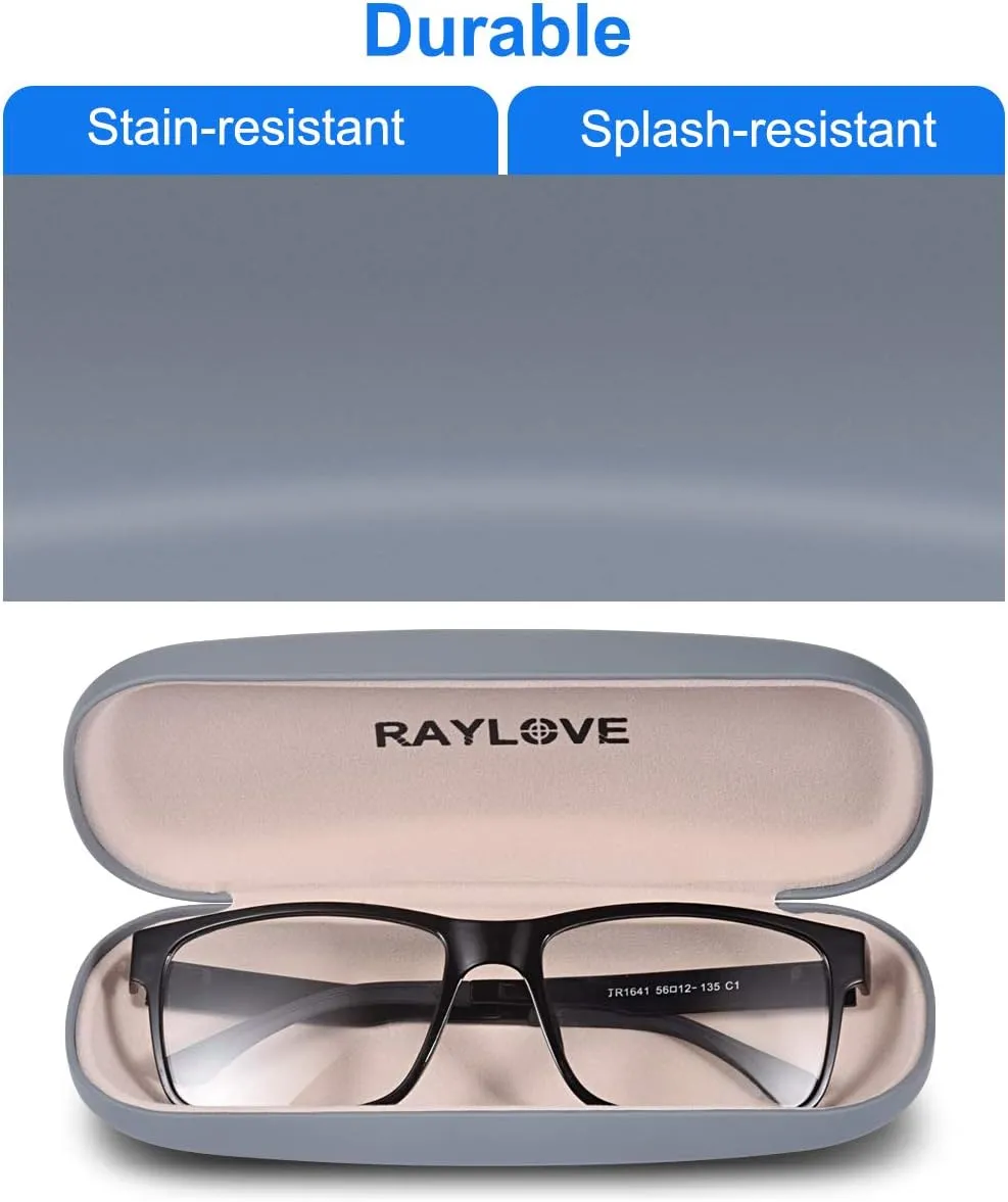 RayLove Unisex Hard Shell Eyeglasses Cases, Protective Case For Glasses