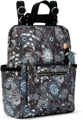 Sakroots womens Eco-twill, Laptop Compartmen Loyola Backpack in Eco Twill Convertible Purse with Adjustable Crossbody Strap Multifunctional Bag, Midnight Seascape, One Size US