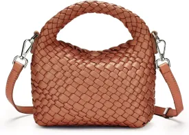 Small Women woven bag Woven Crossbody Bag for Women woven purse Leather handbag mini Hobo Bag