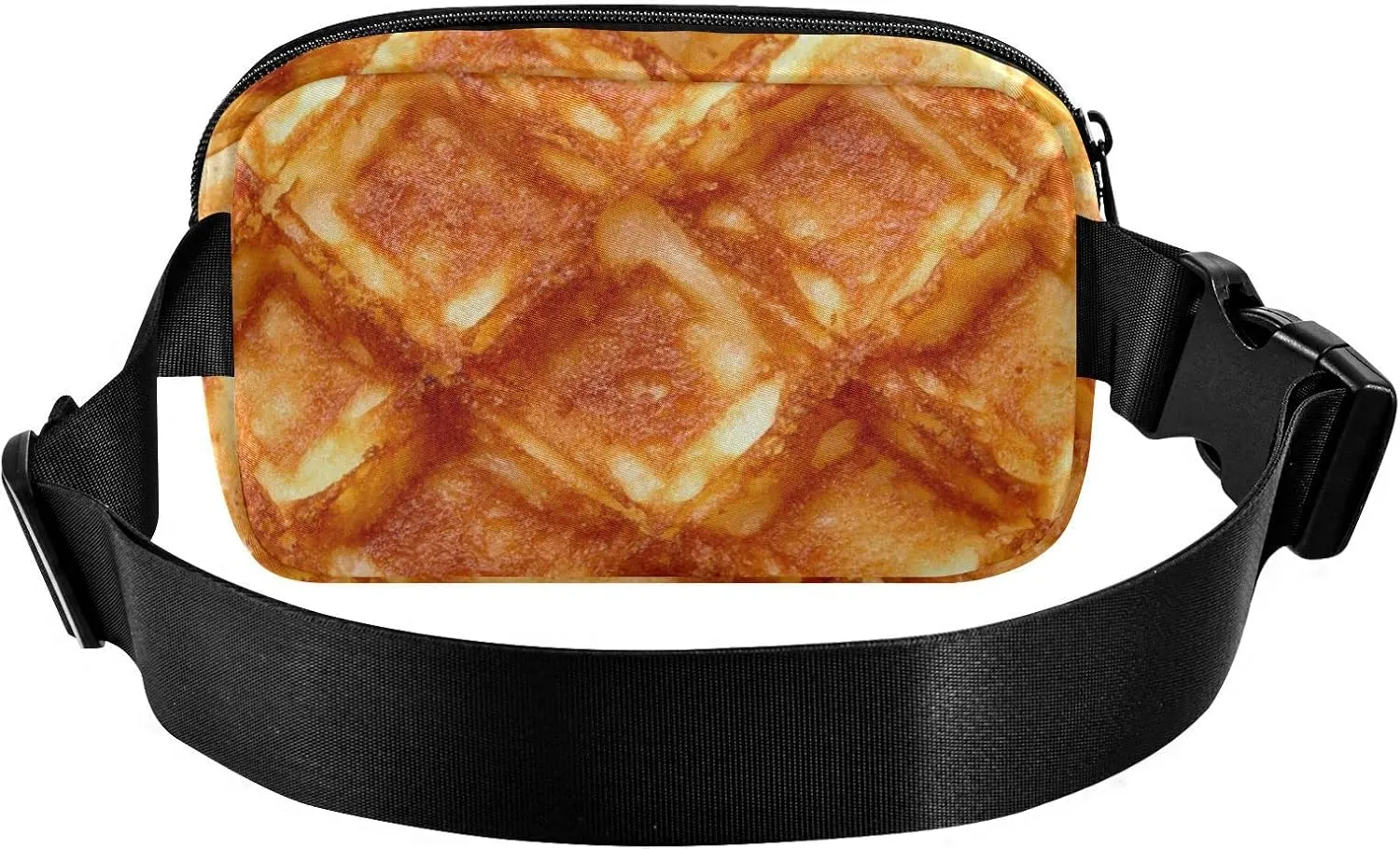Waffle Fanny Pack for Men Women,Crossbody Waist Bag Pack with Adjustable Strap Mini Belt Bag for Running Cycling