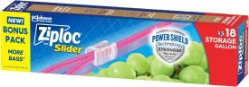 Ziploc Gallon Food Storage Slider Bags, Power Shield Technology for More Durability, 18 Count