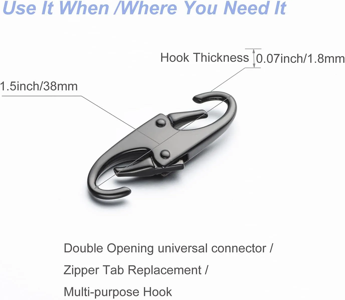 Zpsolution Zipper Clip Theft Detterent - Keep The Zipper Closed - Zipper Pull Replacement